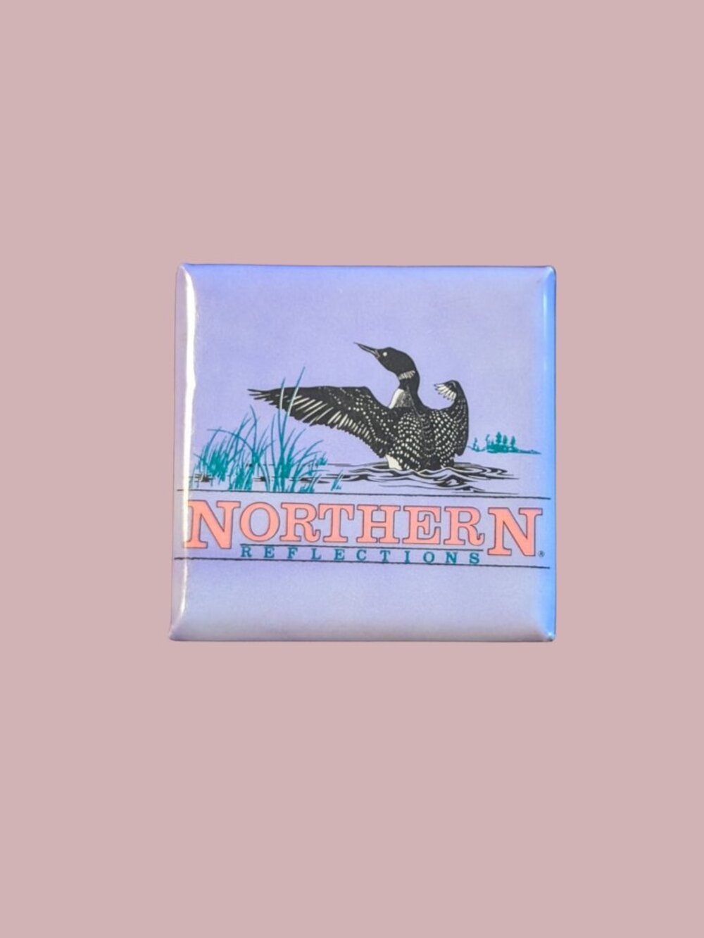 BOGO Vintage Northern Reflections 1.5" Square Button